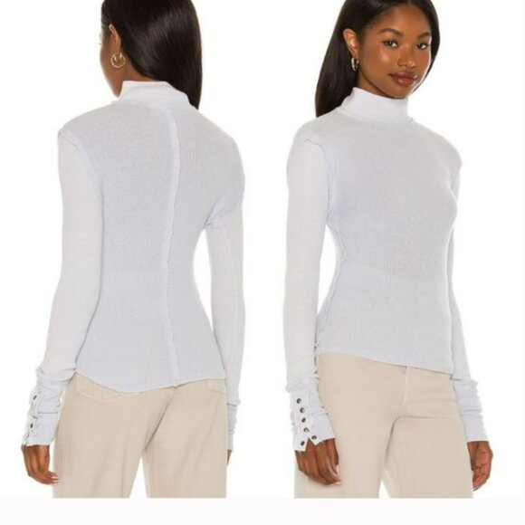 Free People We The Free JoJo Long Sleeve Top Ivory Color XS - Picture 1 of 12